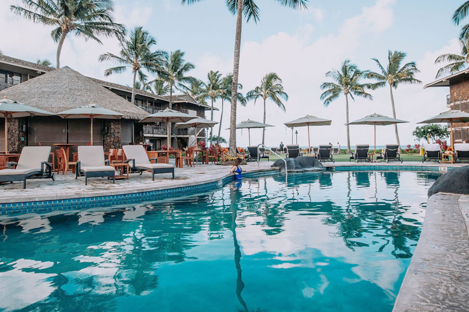 Poolside Daybed at Koa Kea Resort on Poipu Beach