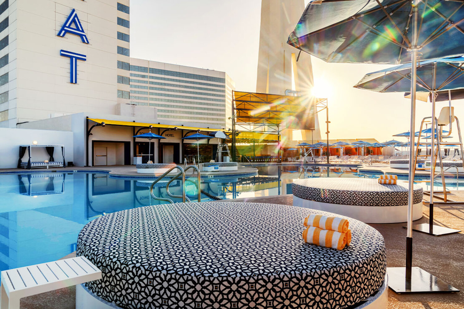Premium Daybed at Swim & Social at The STRAT Hotel, Casino & Tower