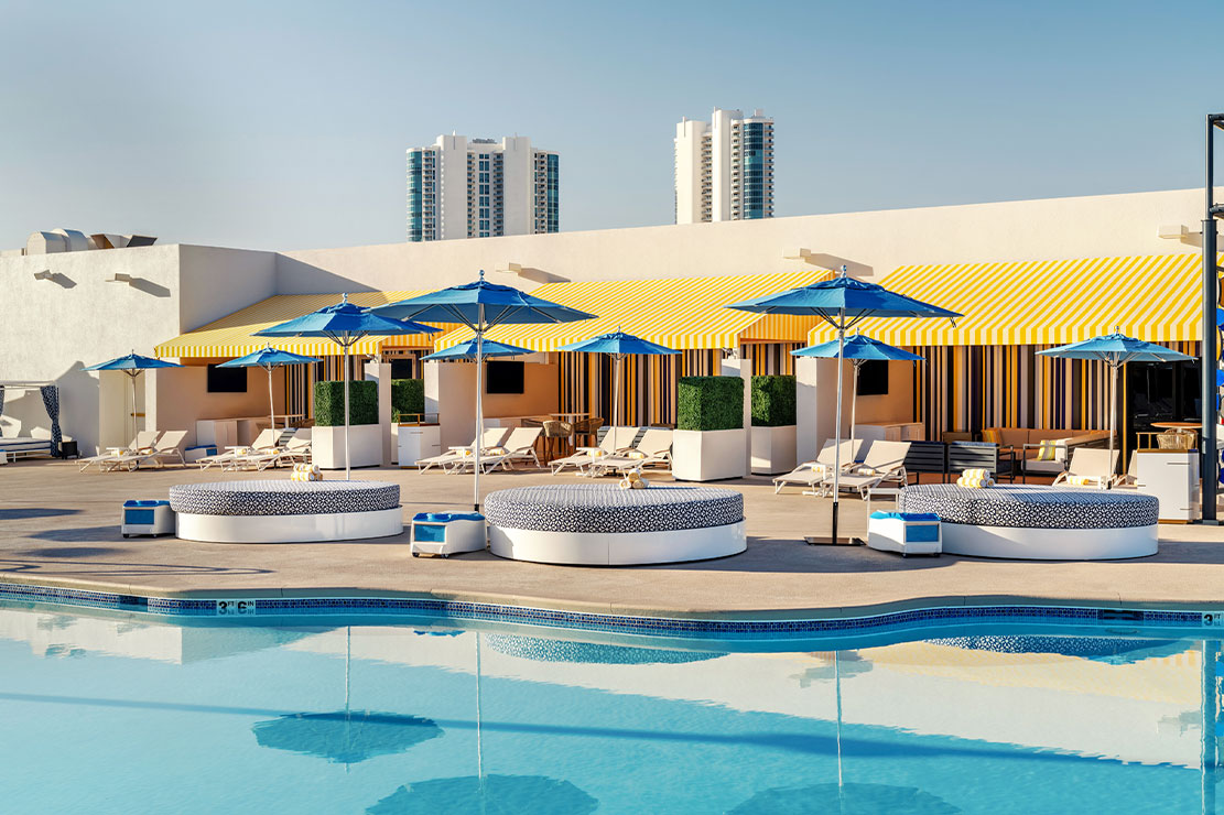 Daybed at Swim & Social at The STRAT Hotel, Casino & Tower