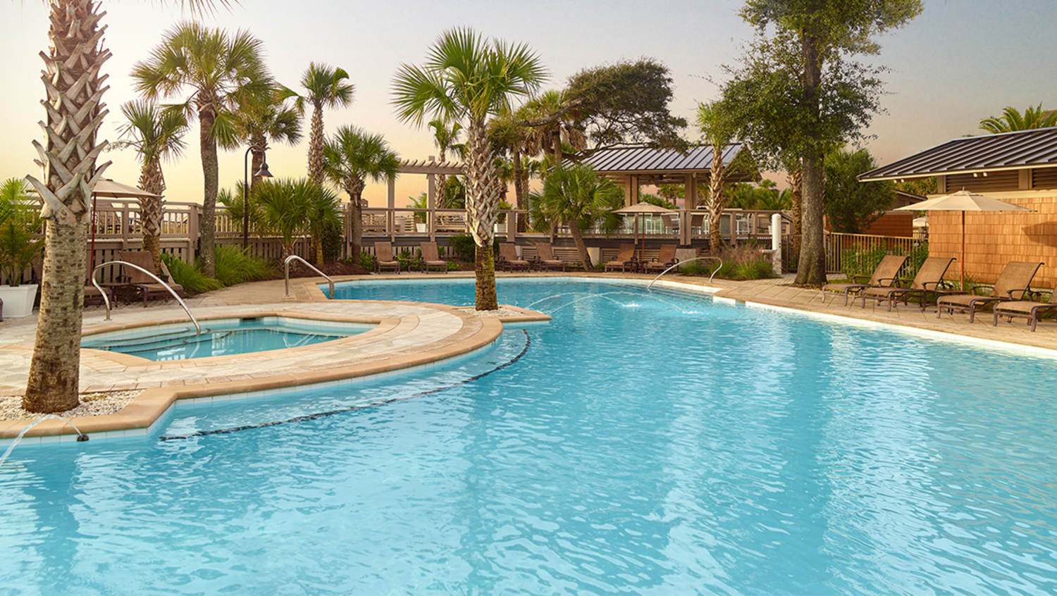 Adult Pool Daybed at Omni Hilton Head Oceanfront Resort 