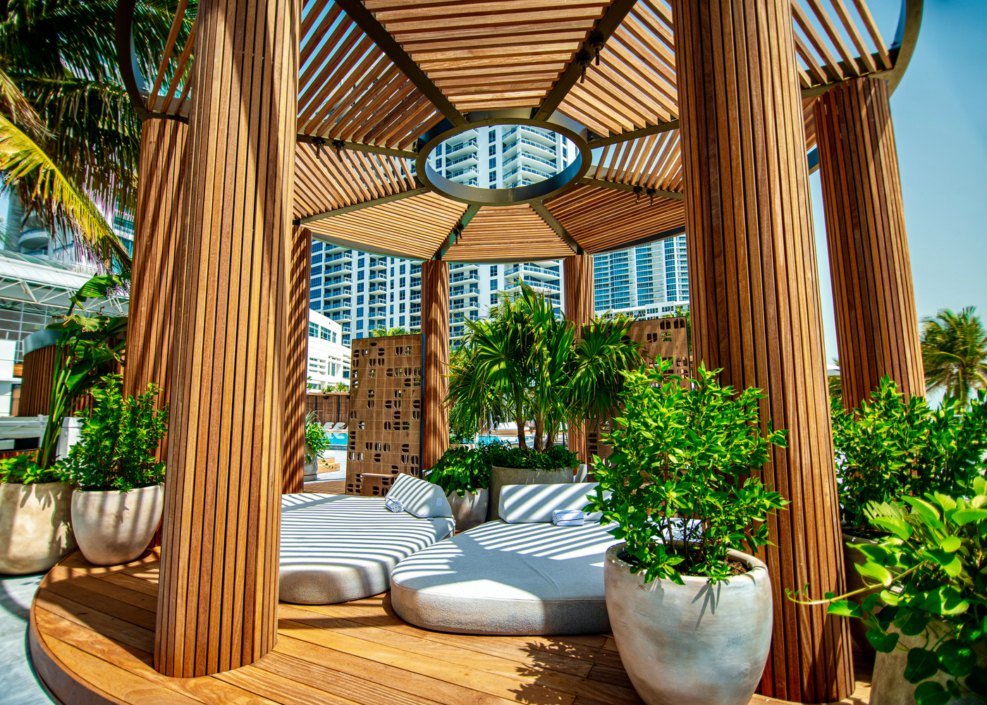 Solara Pool Daybed at Signia by Hilton Diplomat Beach Resort