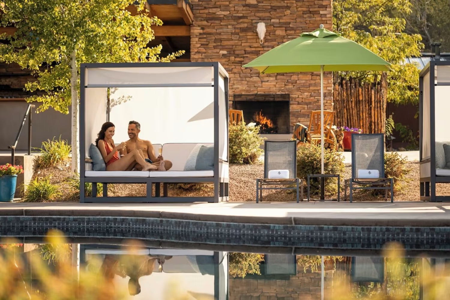 Pool Daybed at Four Seasons Resort Rancho Encantado