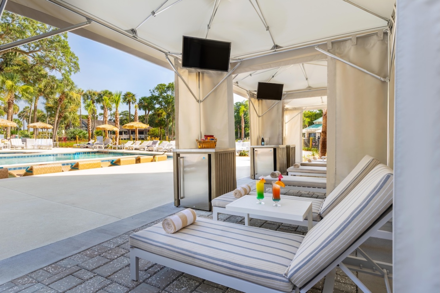 Adults-Only Relaxation Pool Cabana  at Sonesta Resort Hilton Head